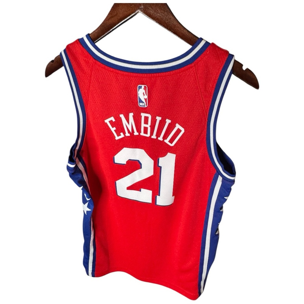 Joel Embiid Jersey Nike NBA Red Basketball - Picture 2 of 14